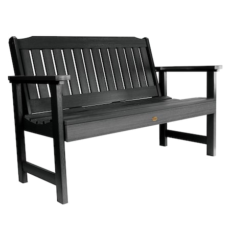 Highwood Usa 4ft Lehigh Garden Bench Outdoor Furniture for Patio, Backyard, Garden AD-BENW2-BKE